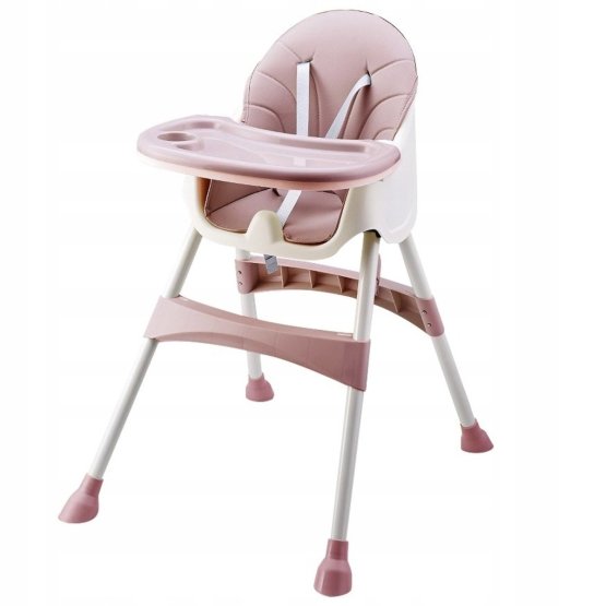 Jedálenská stolička Prima 2v1 - ružovobiela
