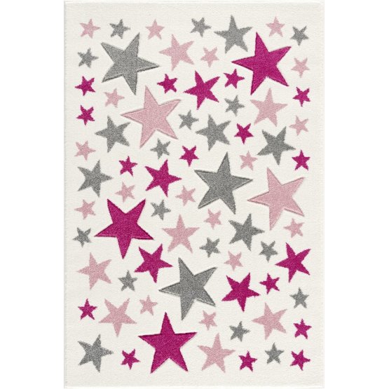 Detský koberec Stella - krémovo-ružový