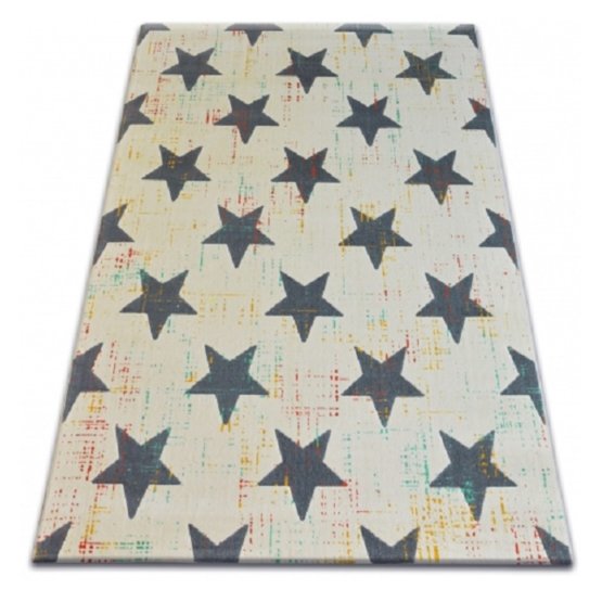 Detský koberec - šedé hviezdičky