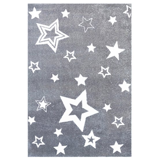 Detský koberec STARLIGHT - sivý/biely