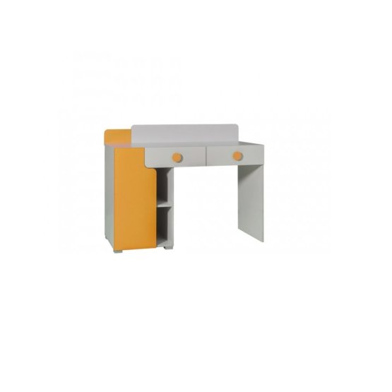 Písací stôl Yuko - šedo-oranžový