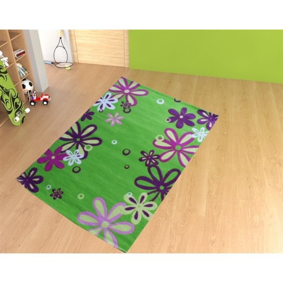 Detský koberec - zelená lúka