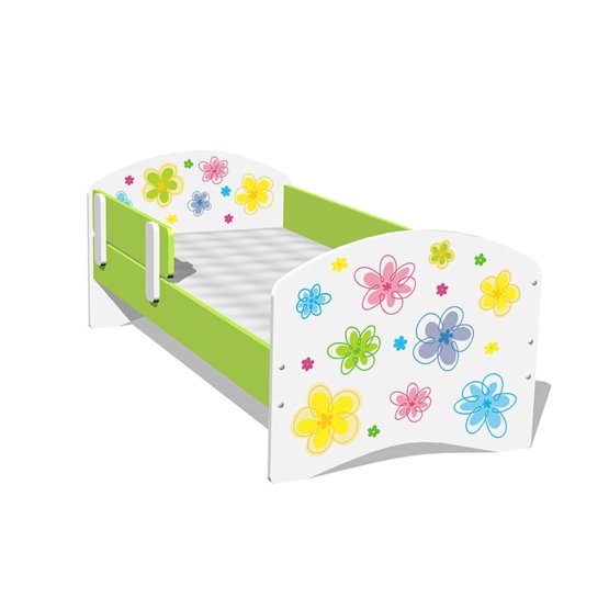Detská posteľ - farebné kvietky