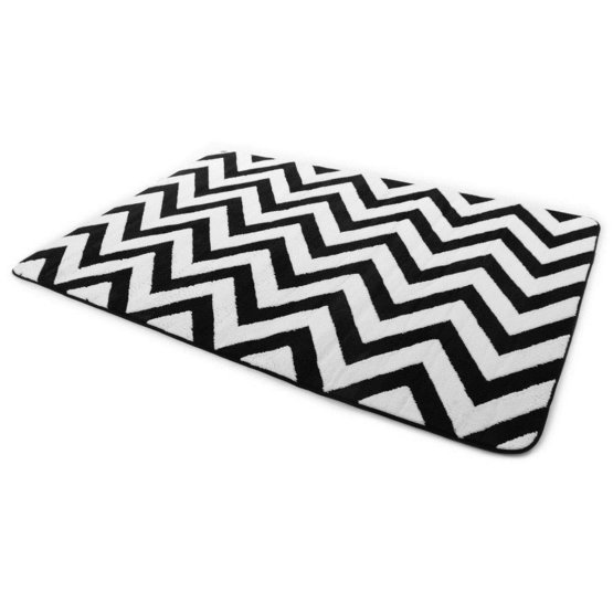Detský koberec 3D zig-zag BLACK & WHITE