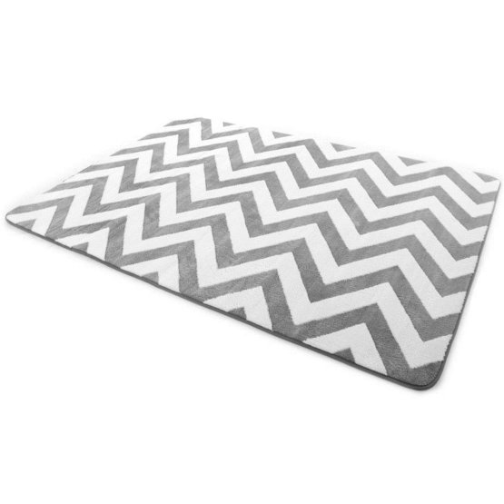 Detský koberec - 3D ZIG ZAG - grey & white