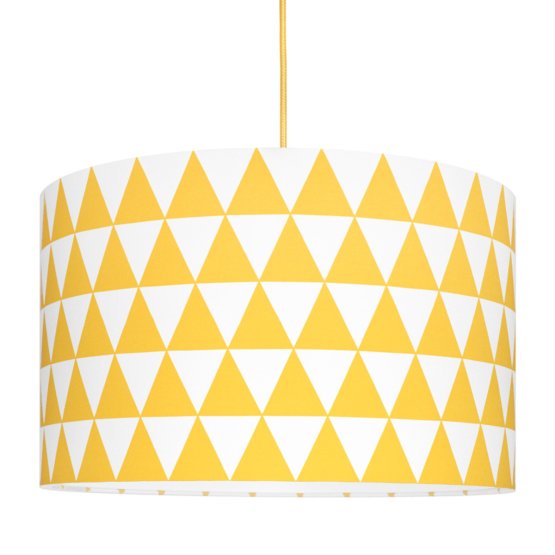 Textilná závesná lampa Triangle - žltá