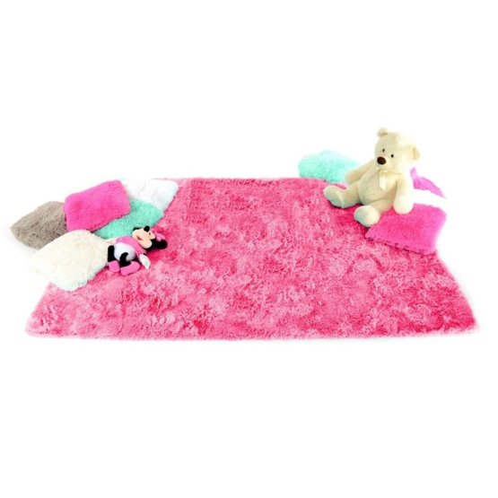 Detský plyšový koberec - Hot Pink