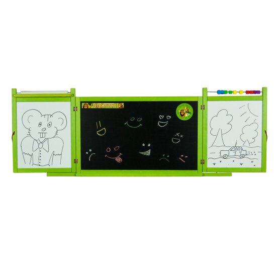 Detská magnetická/kriedová tabuľa na stenu - zelená