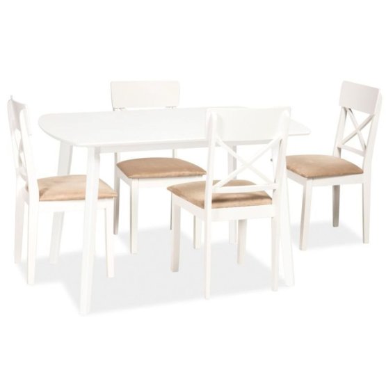 Jedálenský stôl LUTON - biely