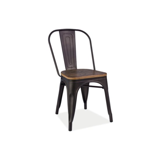 Jedálenská stolička LOFT - orech/grafit
