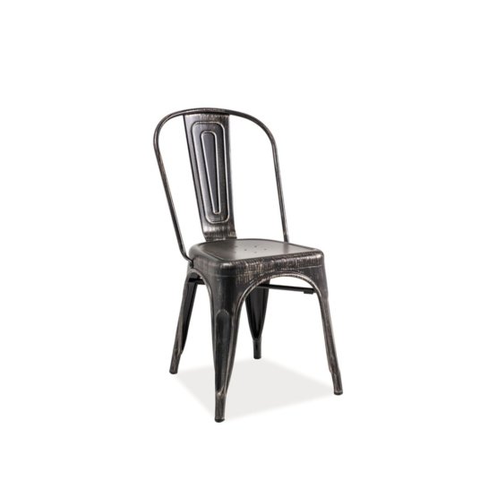 Jedálenská stolička LOFT - pretieraná čierna