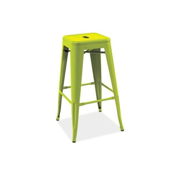 Barová stolička LONG - žiarivo zelená