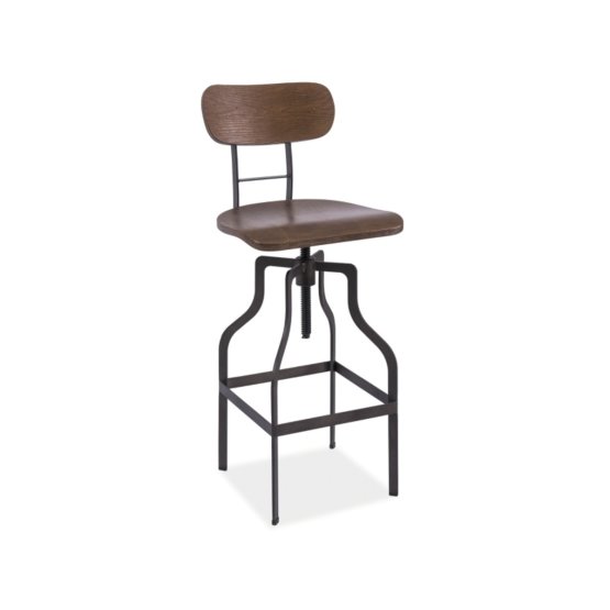 Barová stolička DROP - tmavý orech/grafit