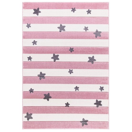 Detský koberec STARS STRIPES - ružový