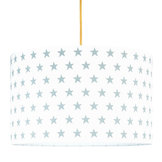 Textilná závesná lampa - hviezdičky - sivá