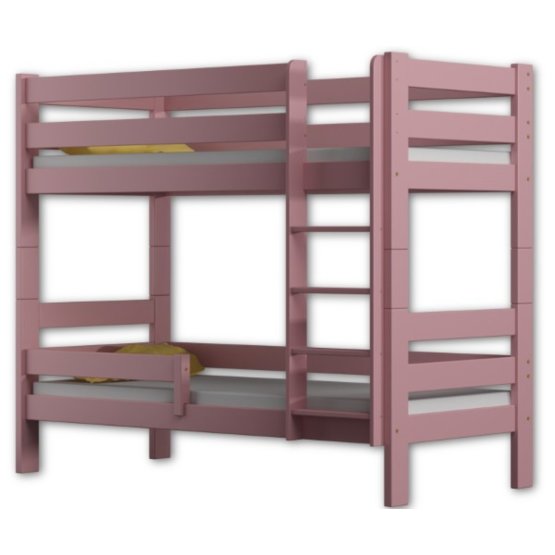 Detská poschodová posteľ Tega - ružová