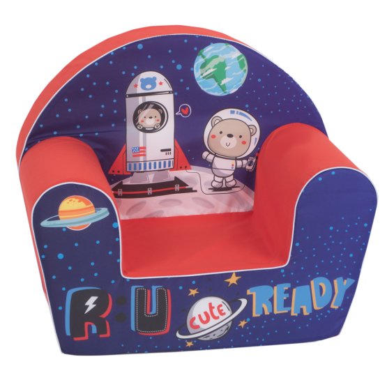 Detské kresielko Medvedí astronauti - modro-červené