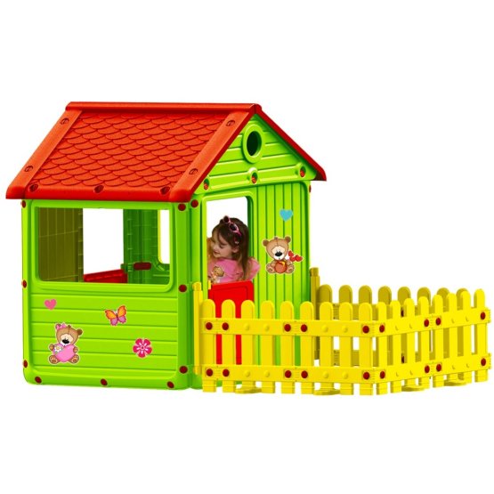 Detský záhradný domček s terasou