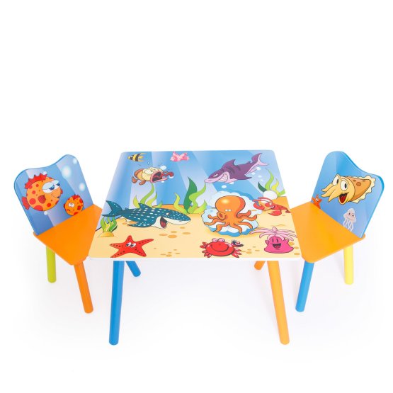 Detský stôl so stoličkami - sea