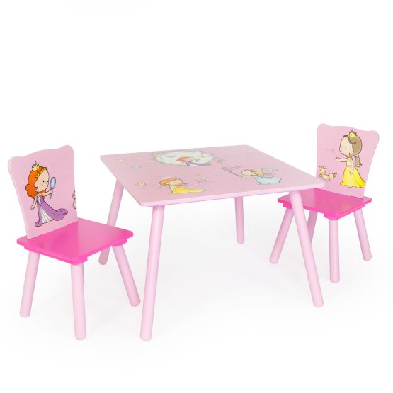 Detský stôl s stoličkami - princezné