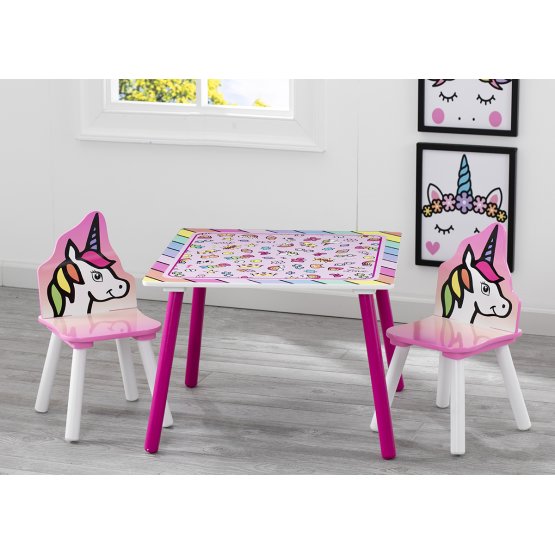 Detský stôl so stoličkami Jednorožec