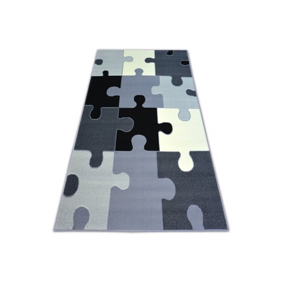 Detský koberec Puzzle šedý