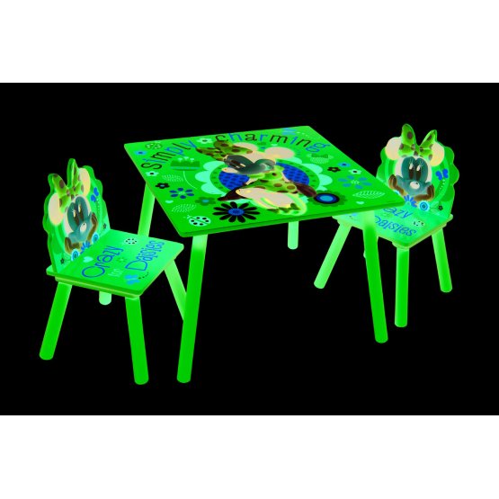 Detský stôl so stoličkami Minnie IV - ružový