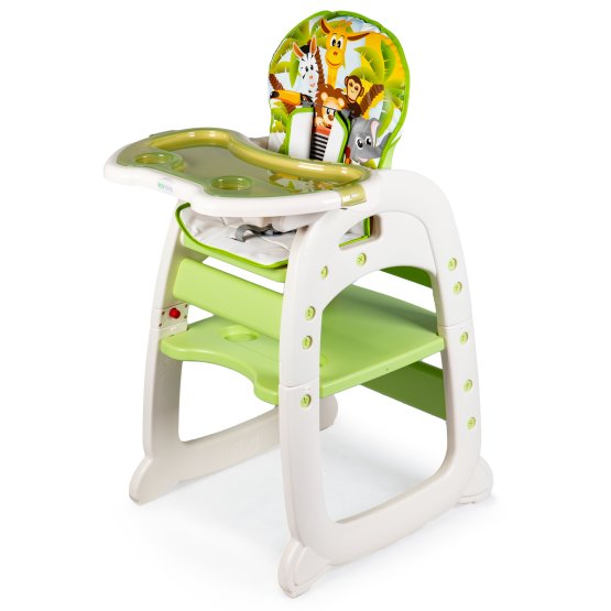 Jedálný stolička 2v1 - zelená