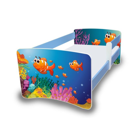 Detská posteľ so zábranou NICO- podmorský svet