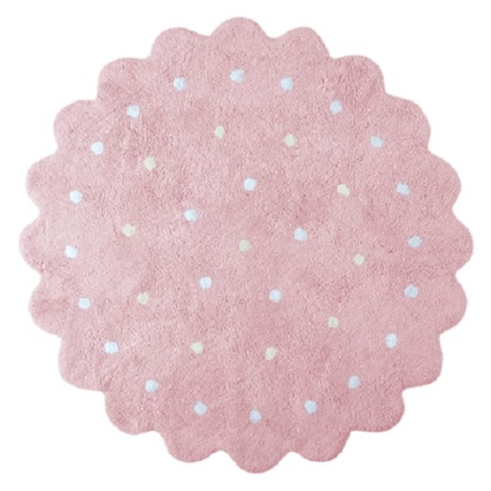 Okrúhly koberec Little Biscuit - Pink