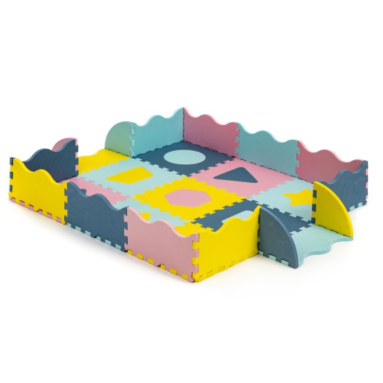 Penová podložka - puzzle pastelovej farby
