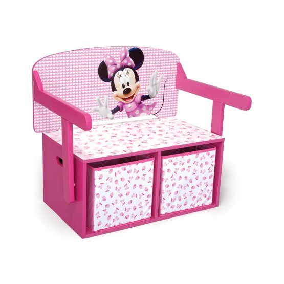 Detská lavica s úložným priestorom - myška Minnie