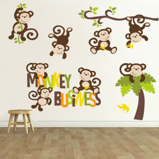 Dekorácia na stenu - Monkey Bussines