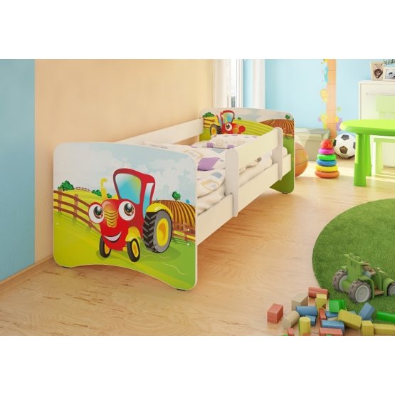 Detská posteľ so zábranou - traktor