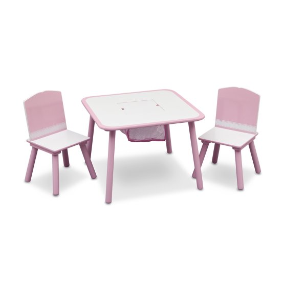 Detský stôl s stoličkami - ružový