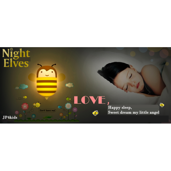 Detská nočná LED lampa - včielka