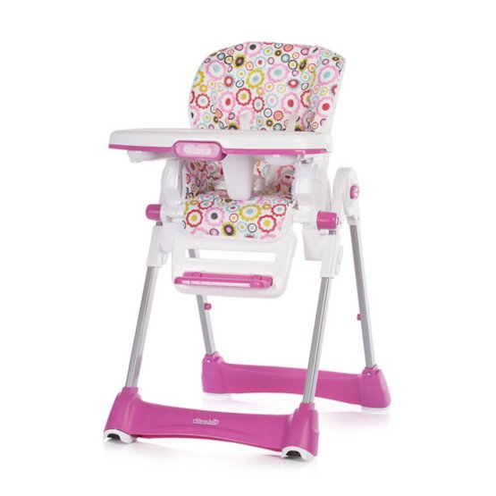 CHIPOLINO detská jedálenská stolička Bravo-Pink flowers