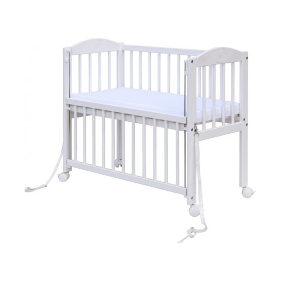 Detská postieľka k posteli rodičov BABY SCARLETT - biela
