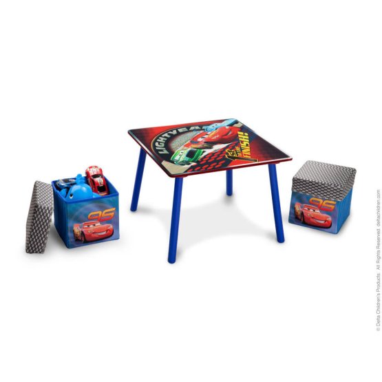 Detský stôl s taburetkami - Autá
