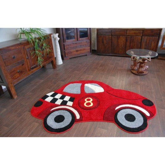 Detský koberec AUTO - červený