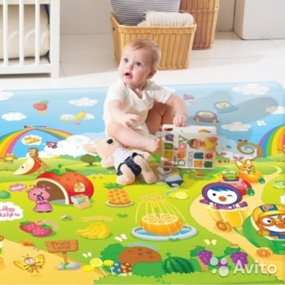 Detský penový koberec - ABC + ovocný raj
