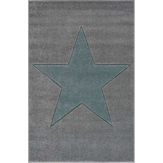 Detský koberec STAR striebornošedý/ mätový