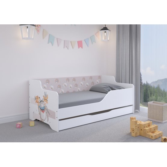 Detská posteľ s chrbtom LILU 160 x 80 cm - Medveď