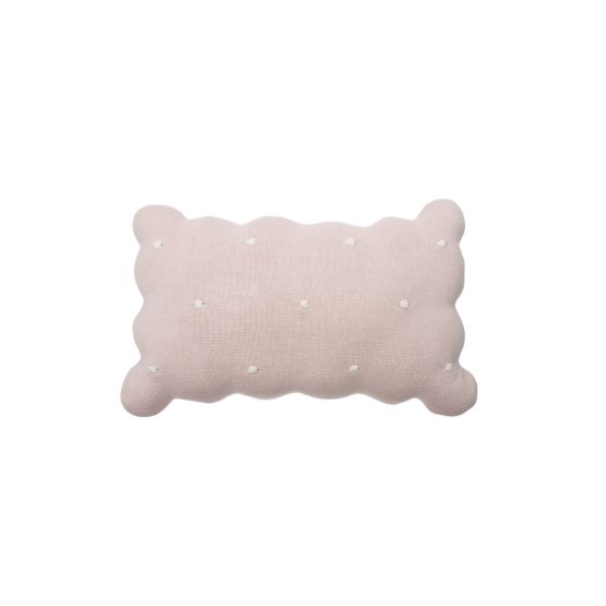 Dekoračný pletený vankúšik Biscuit - Pink