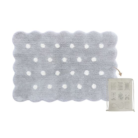 Detský mini koberec - Mini Biscuit Pearl Grey