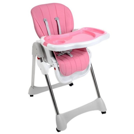 Detská jedálenská stolička Luxa - ružová