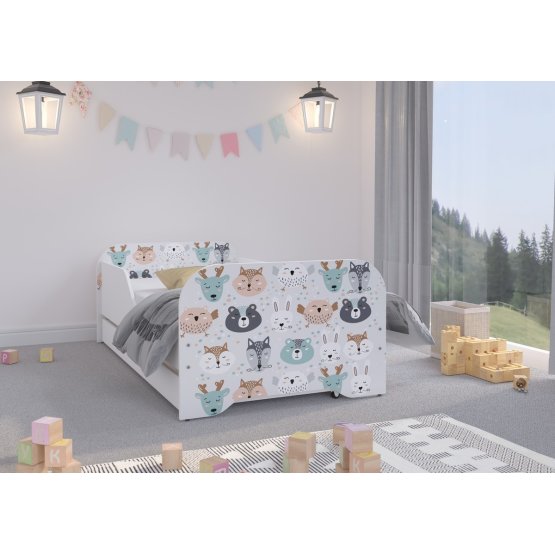 Detská posteľ MIKI 160 x 80 cm - Zvieratká