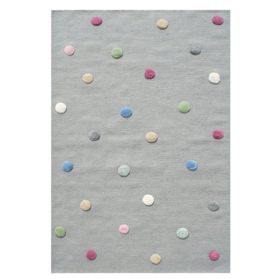 Detský koberec s guličkami- šedý