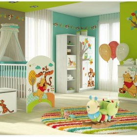 Detská komoda Disney - Medvedík Pú a tiger - dekor nórska borovica, BabyBoo, Winnie the Pooh