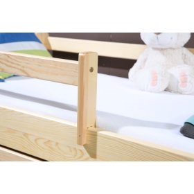 Detská posteľ Woody so zábranou - prírodná, Ourbaby